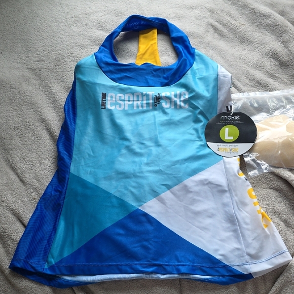 Blue and White Esprit de She Tank Top - Picture 1 of 1